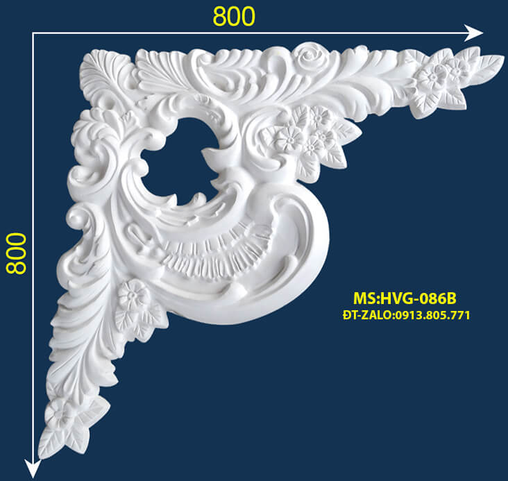 Các mẫu phào chỉ tường nhà phổ biến hiện nay bao gồm HVG086B